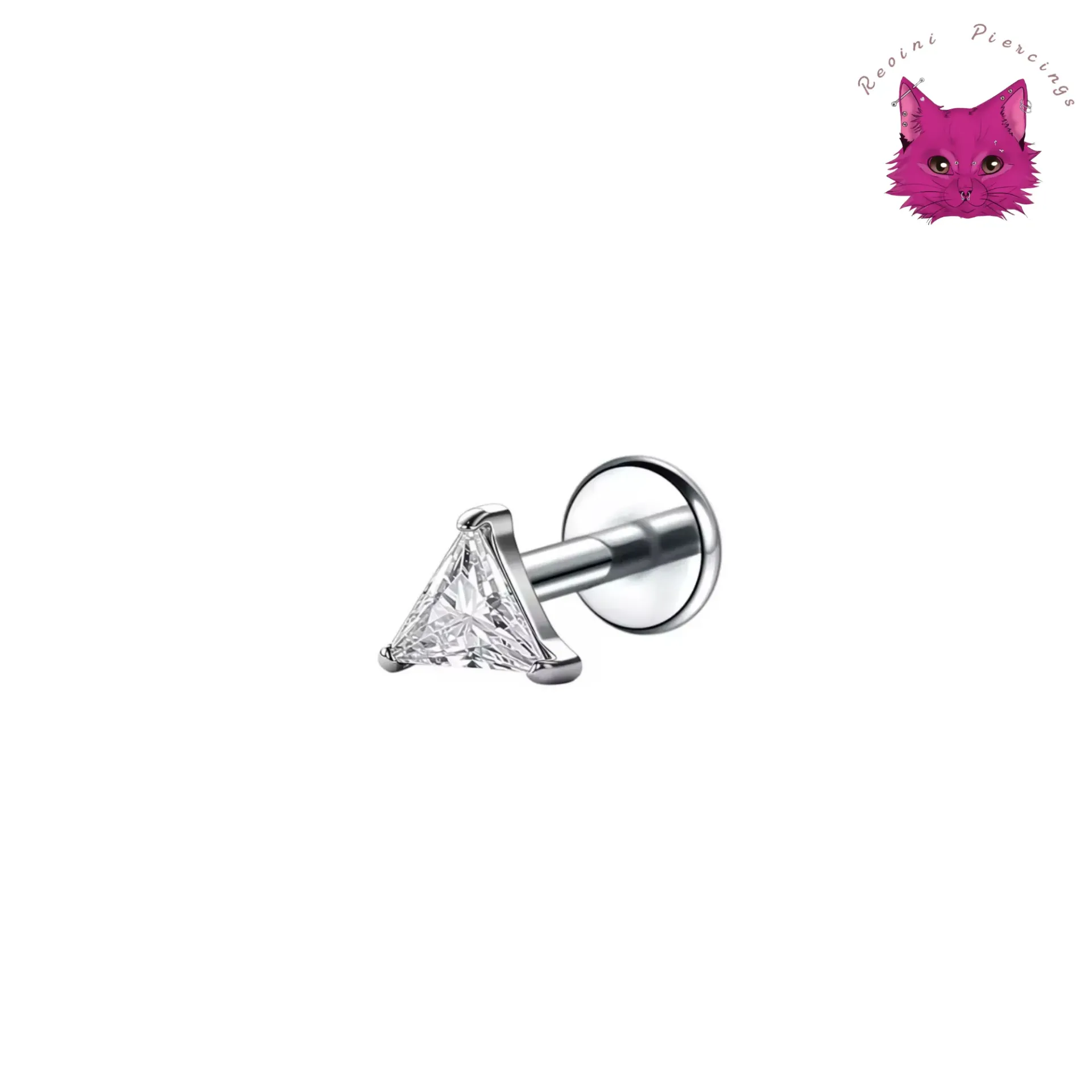 [PJ-DF-SS-S-16-8-D-22-O] Triangular Gem (সিলভার)