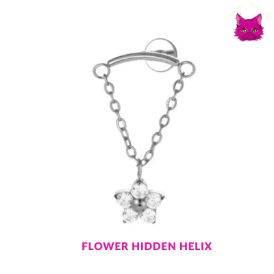 [PJ-HH-TT-S-16-A-2-O] Flower Hidden Helix (সিলভার)