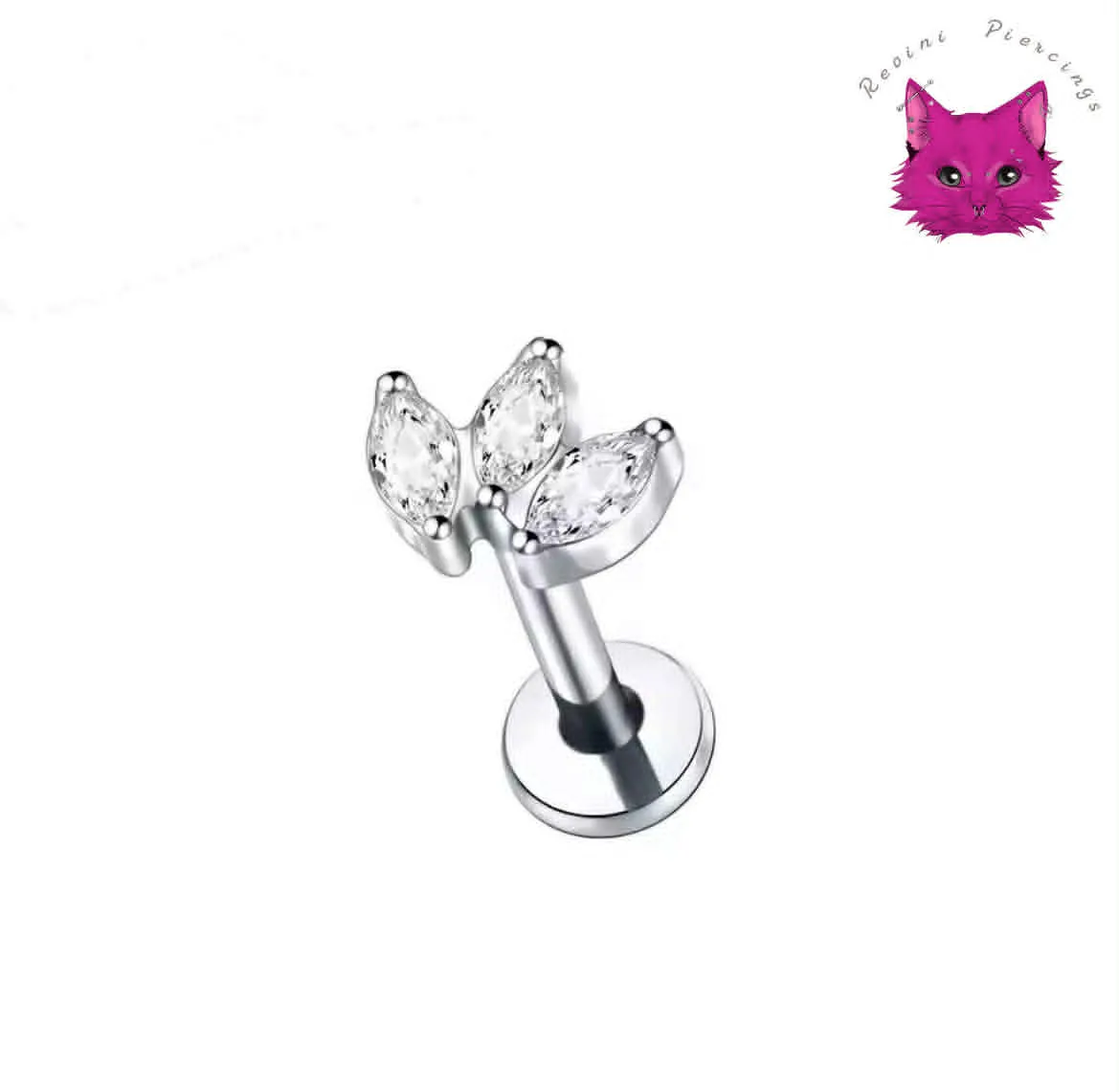 [PJ-DF-TT-S-16-8-C-S-3] থ্রি পেটাল (সিলভার, ছোট)